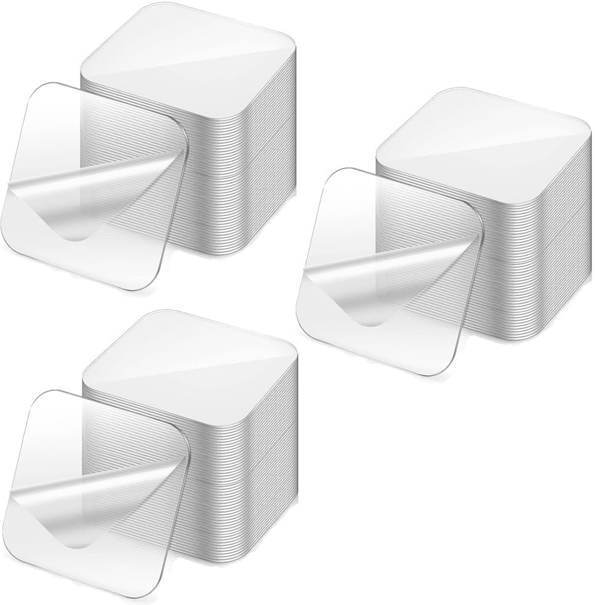 Omgoods - Set van 100 Dubbelzijdige Nano Plakstickers 5.8 cm