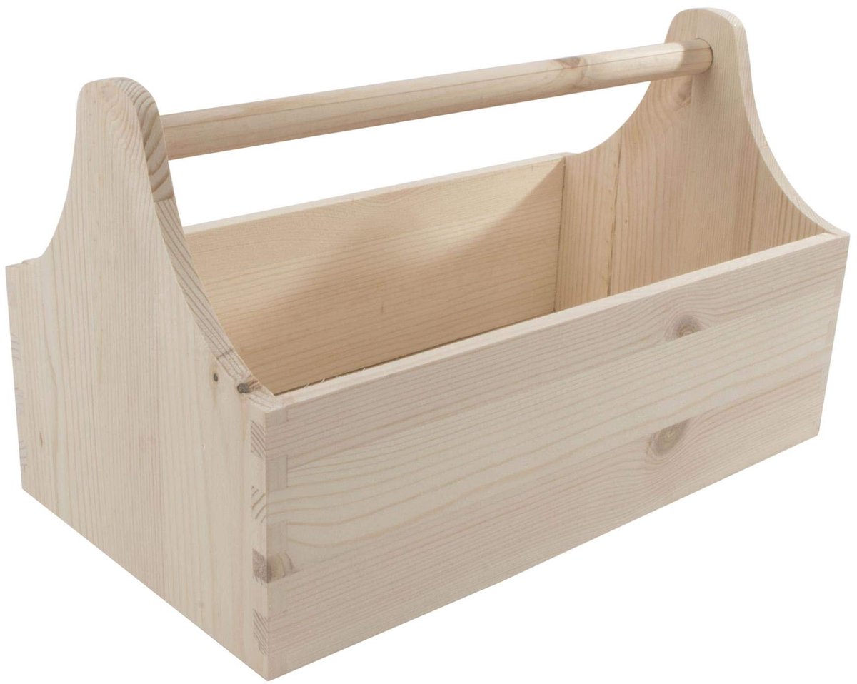 Omgoods - Houten Trug Tool Box Caddy voor Opslag van Tuingereedschap en Knutselspullen