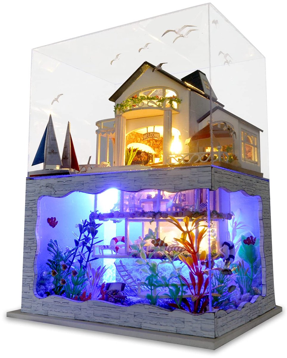 Omgoods - DIY Miniatuur Huis Model Kit voor Volwassenen - Creatieve Ambachtelijke Kits met Meubels