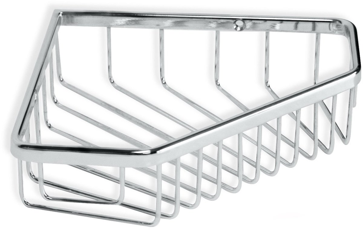 Omgoods - Hoekopbergmand in RVS, 230 x 165 x 45 mm