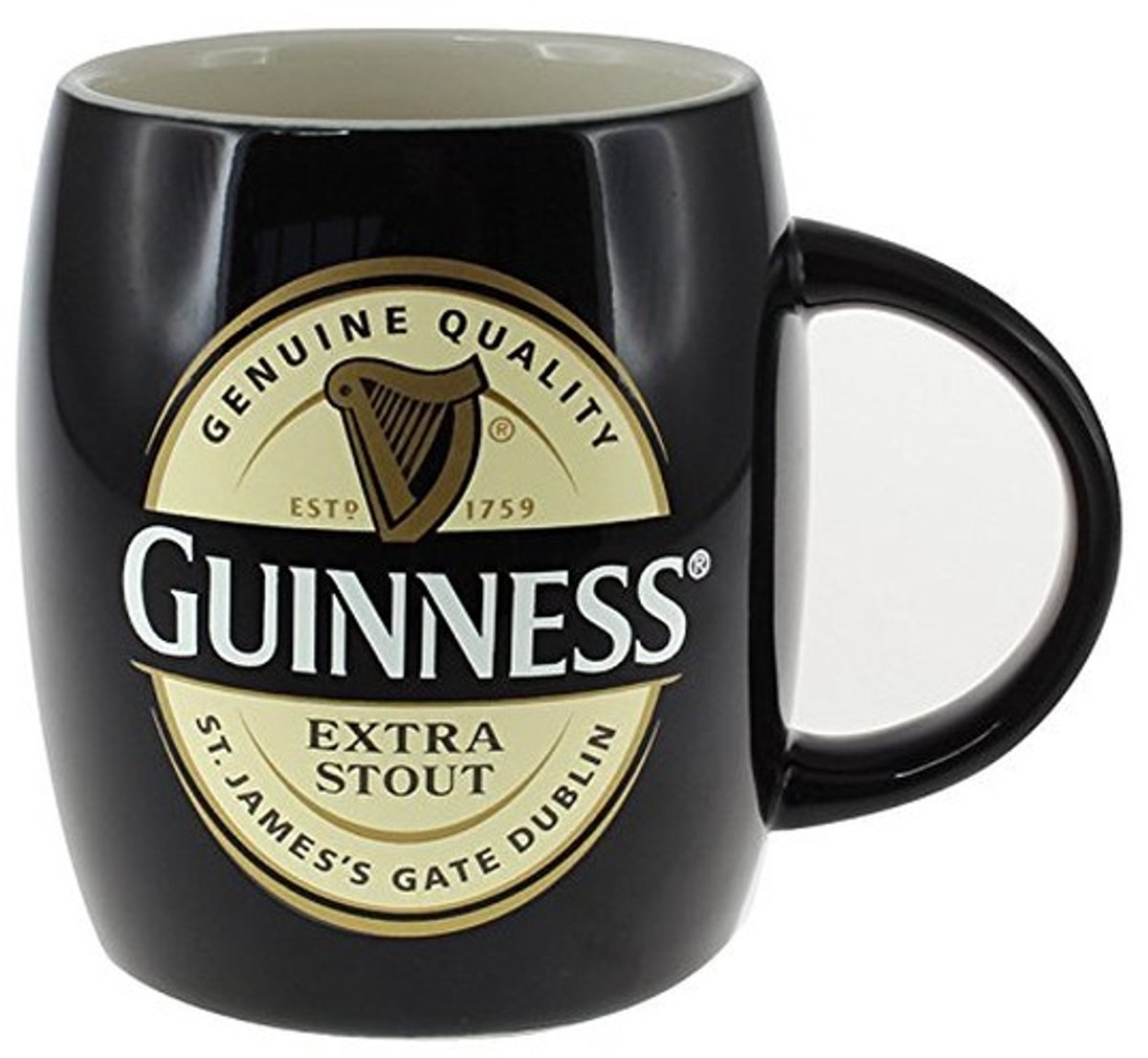 Omgoods - Keramische Koffiemok met Stout Label, Zwart