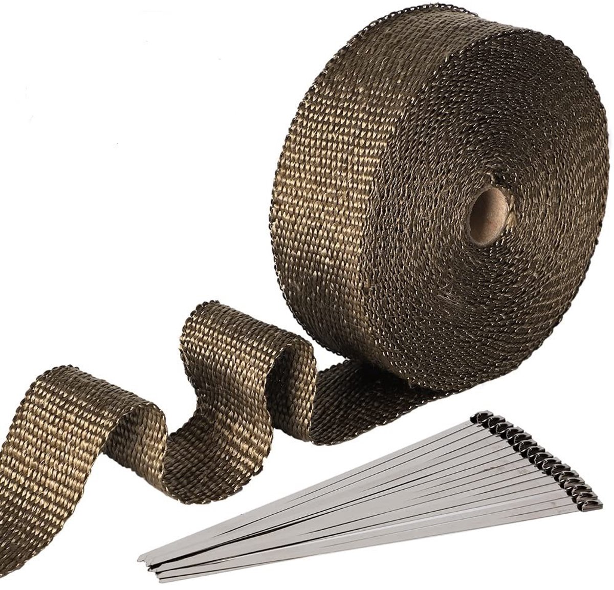 Omgoods - Uitlaat Tape met RVS Slangklemmen 15m