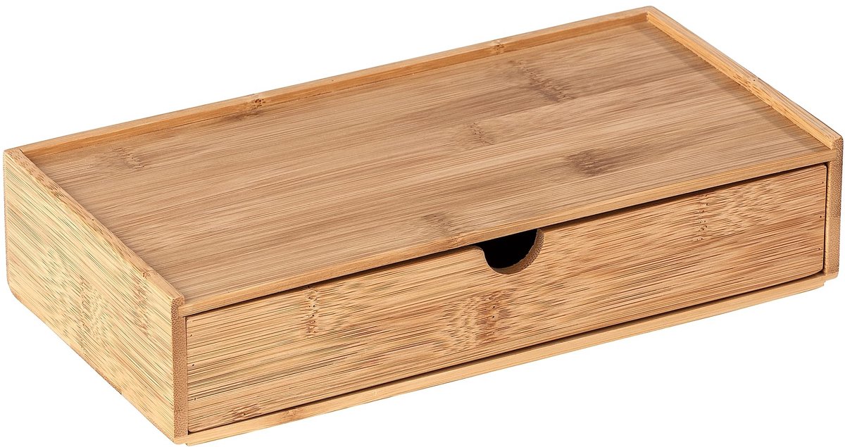 Omgoods - Terra Bamboo Organizer met 3 Compartimenten voor Badkamer