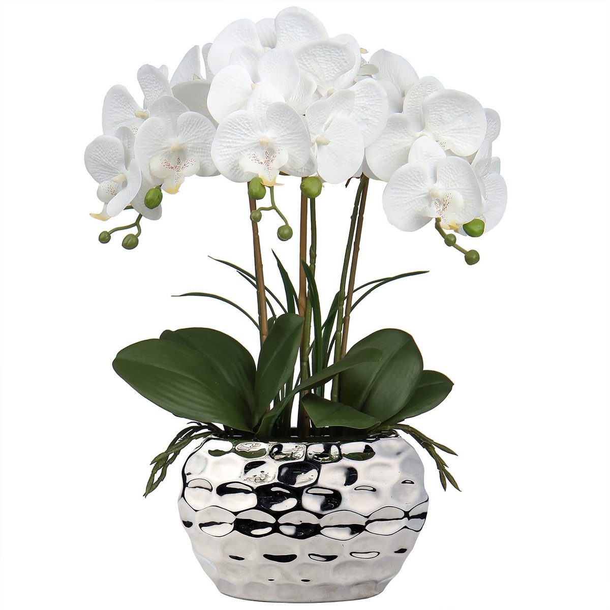 Omgoods - Kunstplant Orchidee in Keramische Pot 44 cm