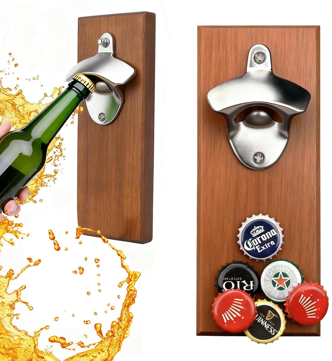 Omgoods - Magnetische Flesopener voor aan de Muur met Kapvanger