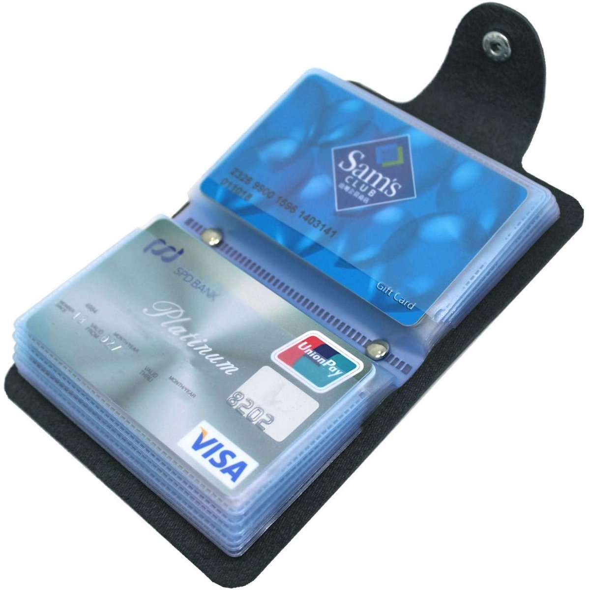 Omgoods - Creditcardhouder voor Vrouwen en Mannen, Zwart, 24 Kaarten