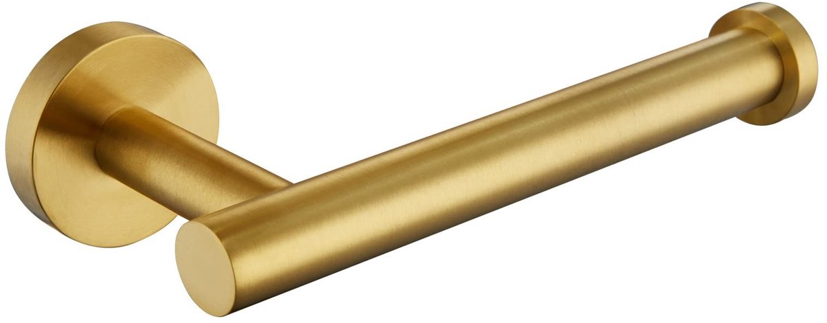 Omgoods - Modern Toiletpapier Houder van RVS in Geborsteld Goud
