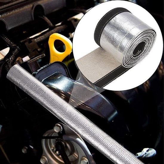 Aluminium Titanium Warmtebeschermslang van 1 m, ID 30 mm, Zelfklevende Isolatieslang voor Kabelbescherming, Thermische Bescherming en Isolatie — afbeelding 4