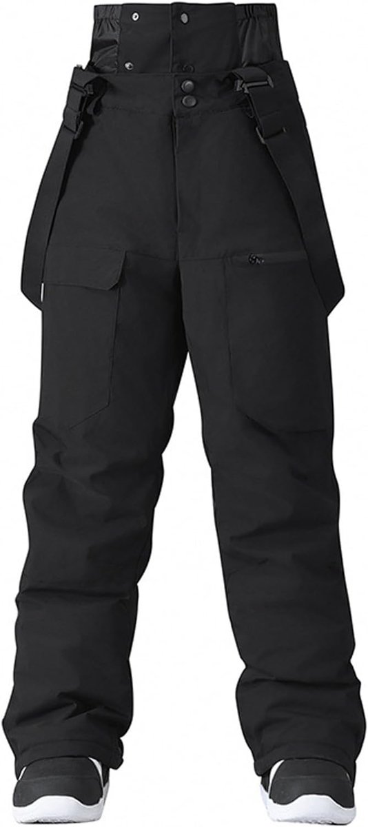 Skibroek voor dames, waterdicht, geïsoleerde tuinbroek, winter, snowboard, verstelbare bretels, sneeuwbroek, winddicht, outdoor warme broek