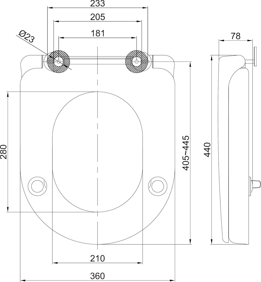 Wc-bril Health Care hygiënische toiletbril met 5 cm zitverhoging en softclosemechanisme, extra stabiele bevestiging voor maximale zitveiligheid, duroplast, D-vorm, wit