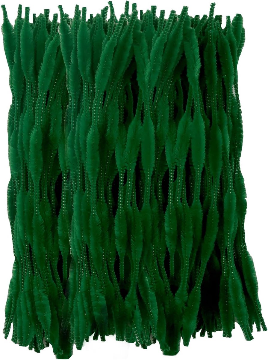 Draad, buigpluche, knutseldraad, pijpenrager, groen, voor het knutselen en vormgeven van dieren, figuren en andere vormen, decoratie, kunsthandwerk