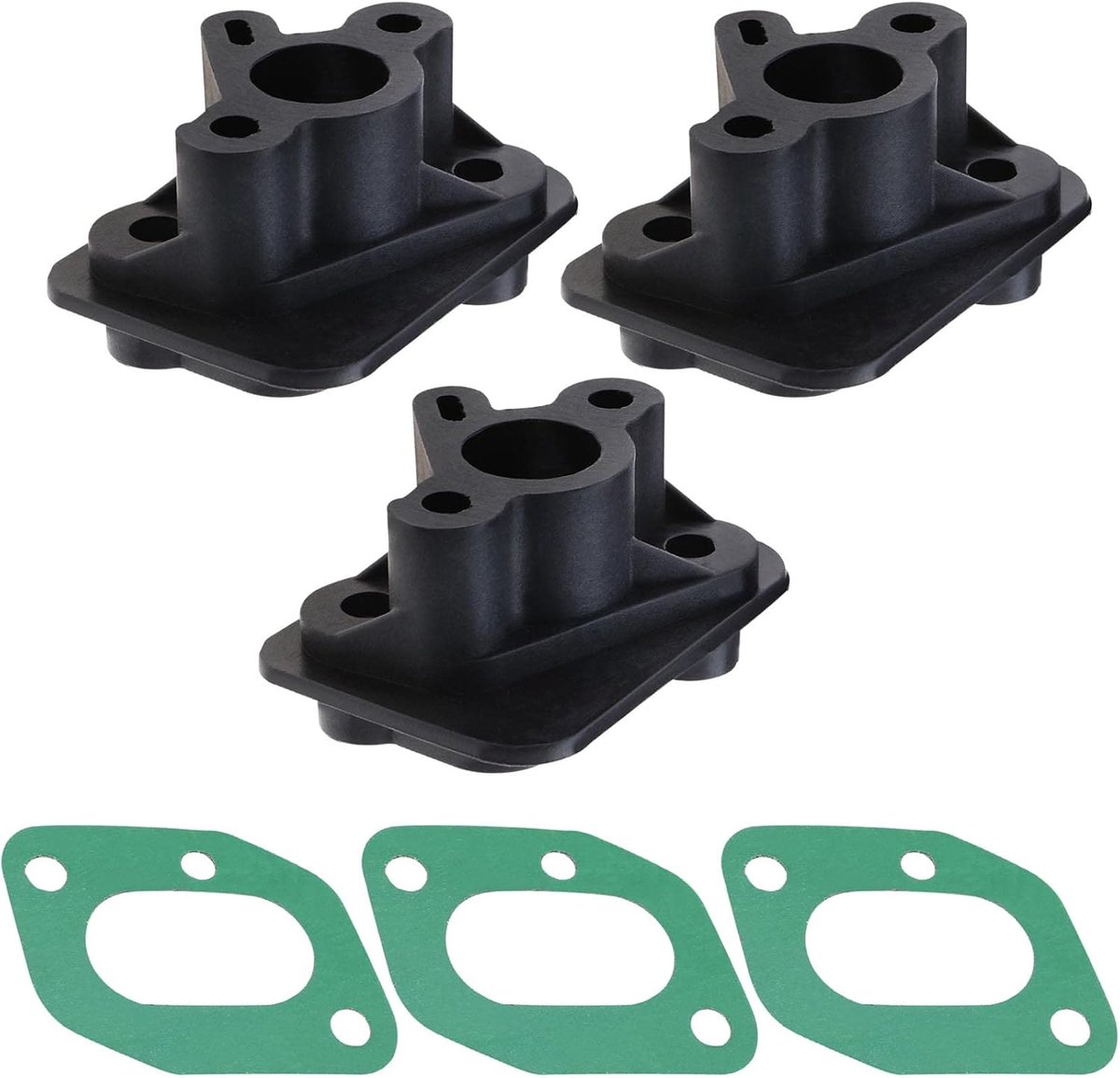 3 Stks Carburateur Inlaat Spruitstuk Base Connector Compatibel met 1E40F-5 44 F-5 BC430 CG430 CG520 43CC 52CC Spruitstuk Pakking Borstel Cutter Carburateur Kit