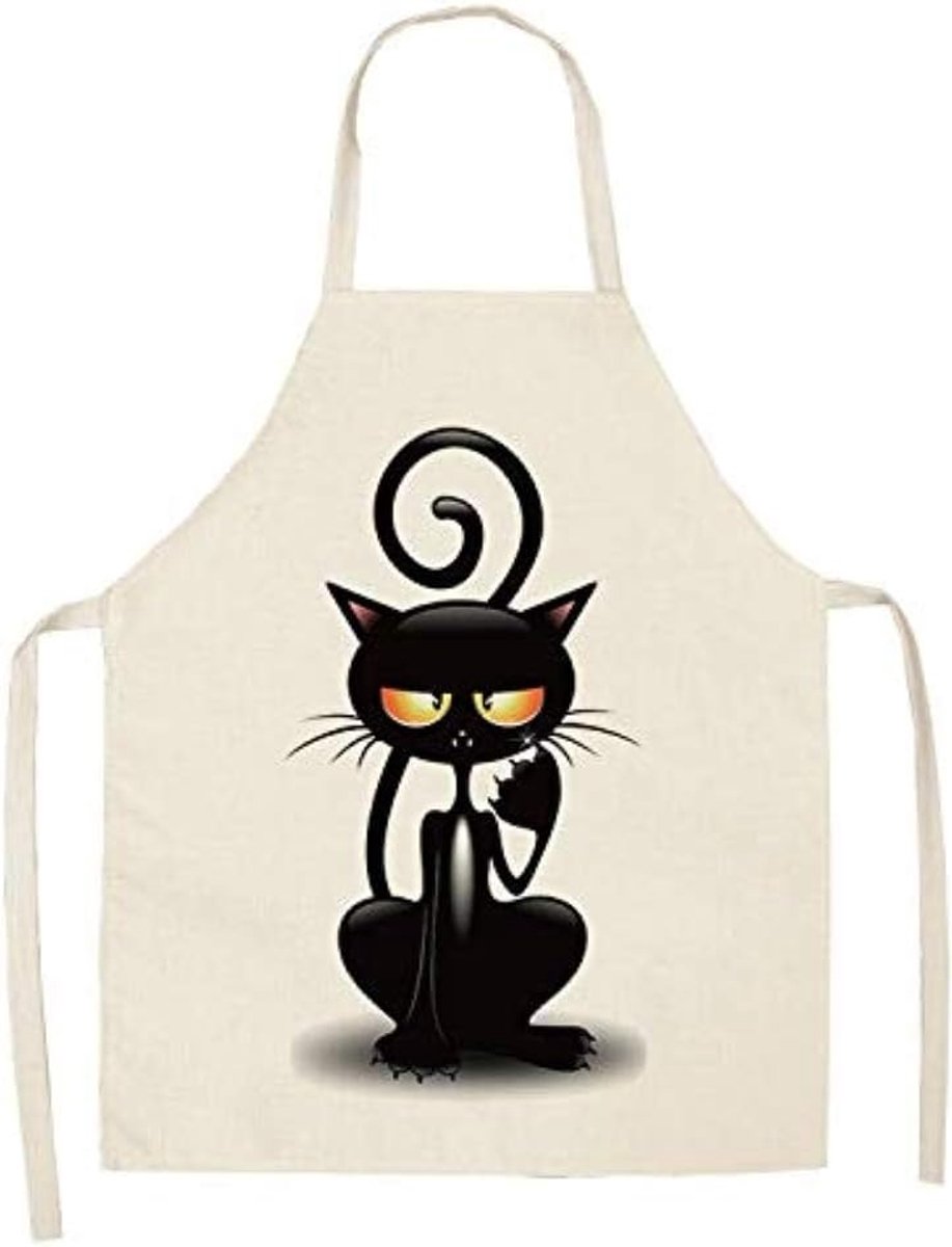 Schorten met kattenmotief voor volwassenen en kinderen om samen te koken, te barbecueën of feestjes te vieren Kat