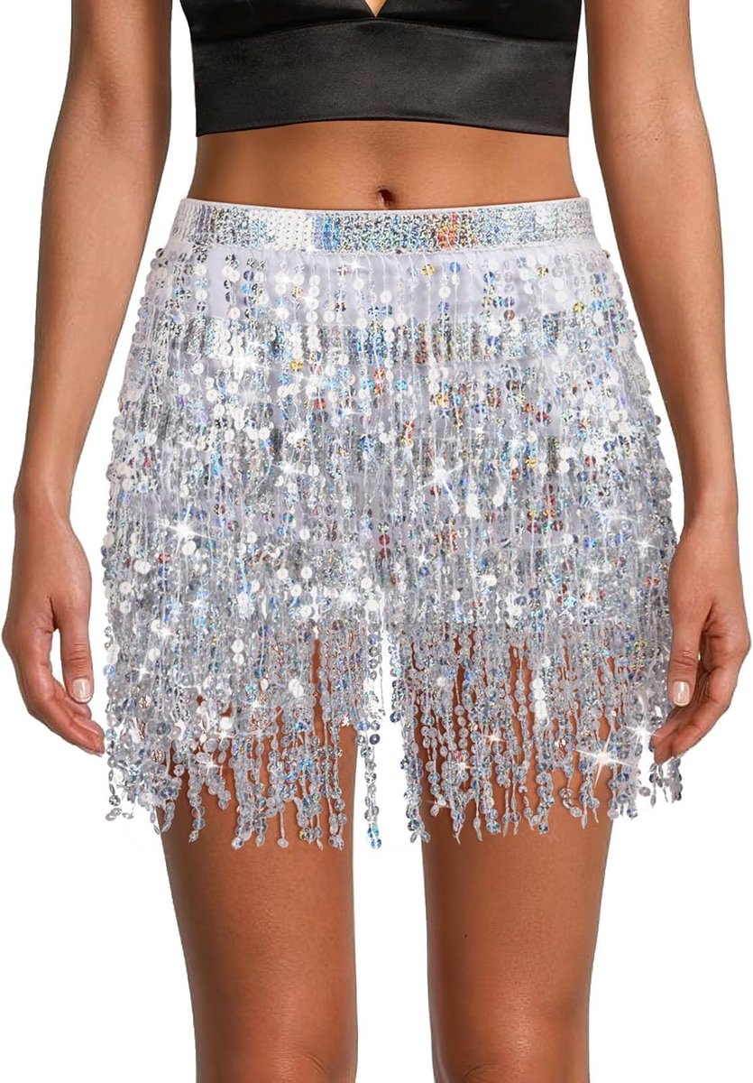 pailletten rok Paillettenrok Voor Vrouwen glitter rok sprankelende minirok voor verkleedpartijen dansen, Halloween-feest, dansen