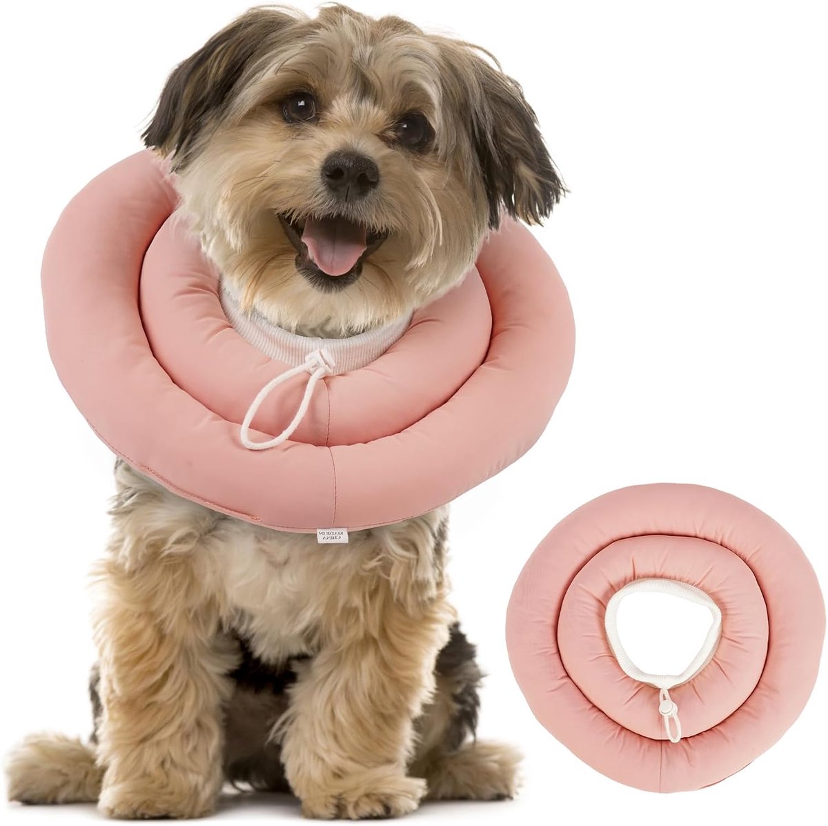 Hondenhalsband S - Waterproof Elisabetan Kraag - Poederroze - Comfortabele Alternatief voor Harde Cone - ShopVlot