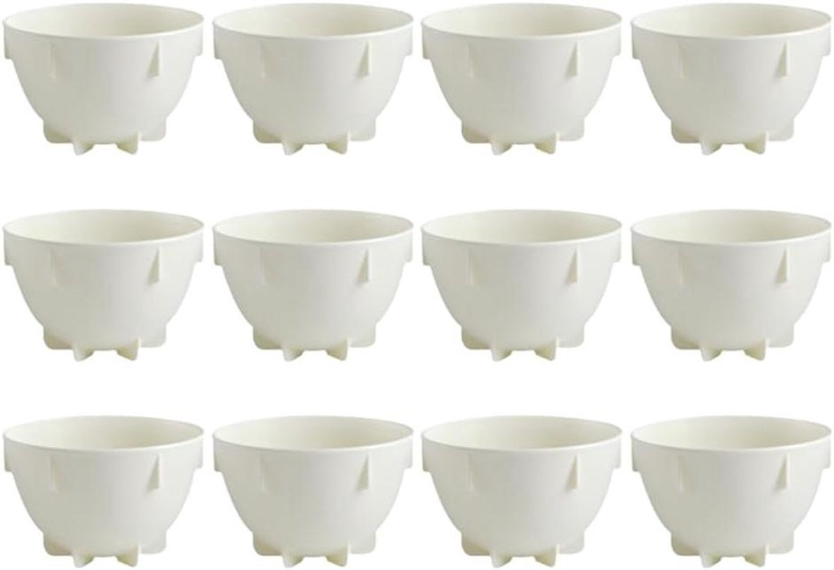 Koffiekopjes Stapelbaar - Kopjes Koffie - Koffie Serveren - Polypropyleen Materiaal - 200 ml - Wit