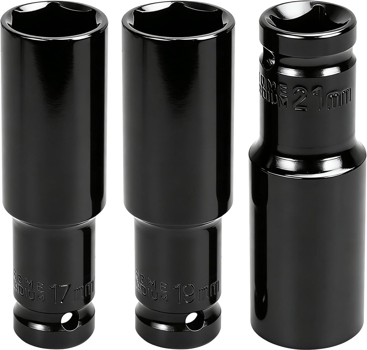 Impact Wrench Sockets, 1/2 Inch Set, 17 19 21 mm Impact Wrench, Wheel Bolts, Lock Set, Cr-V Steel Wheel Nuts for - ShopVlot