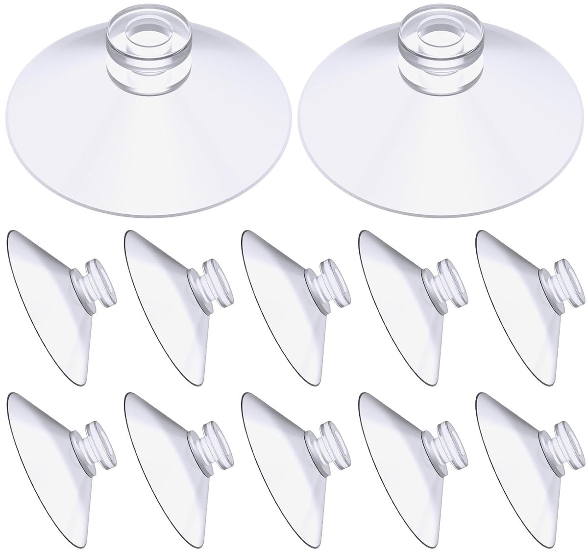 Zuignappen van 30 mm in PVC-kunststof zonder haken, transparante paddenstoelkop voor huisdecoratie, buiten, keuken, raam, glas, spiegel, kussentjes