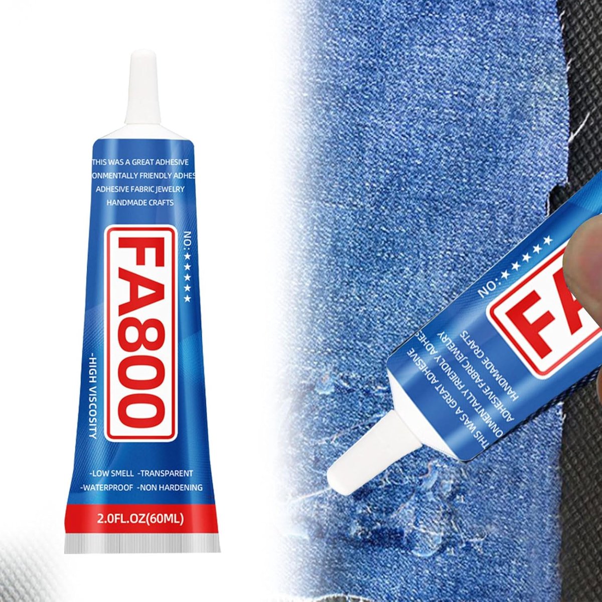 Textiellijm 60 ml - wasmachinebestendig - extra sterk polyester - ideaal voor reparaties - ShopVlot