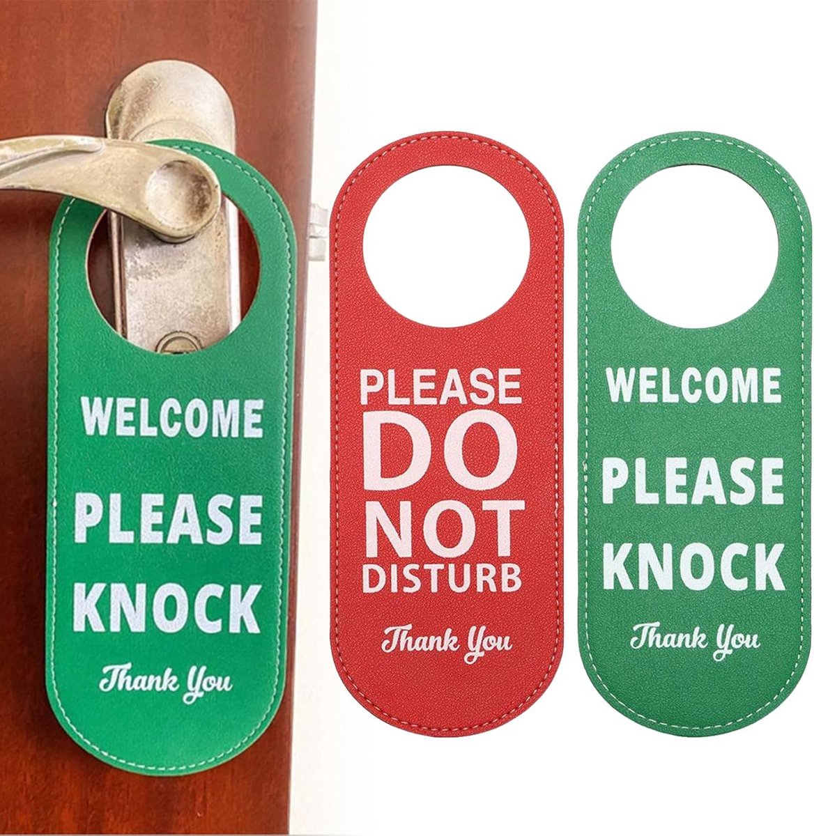 storen deurhanger bord,Niet storen deurhanger teken, (groen/rood dubbelzijdig) ideaal voor kantoor thuis kliniek slaapzaal online les en vergadersessie