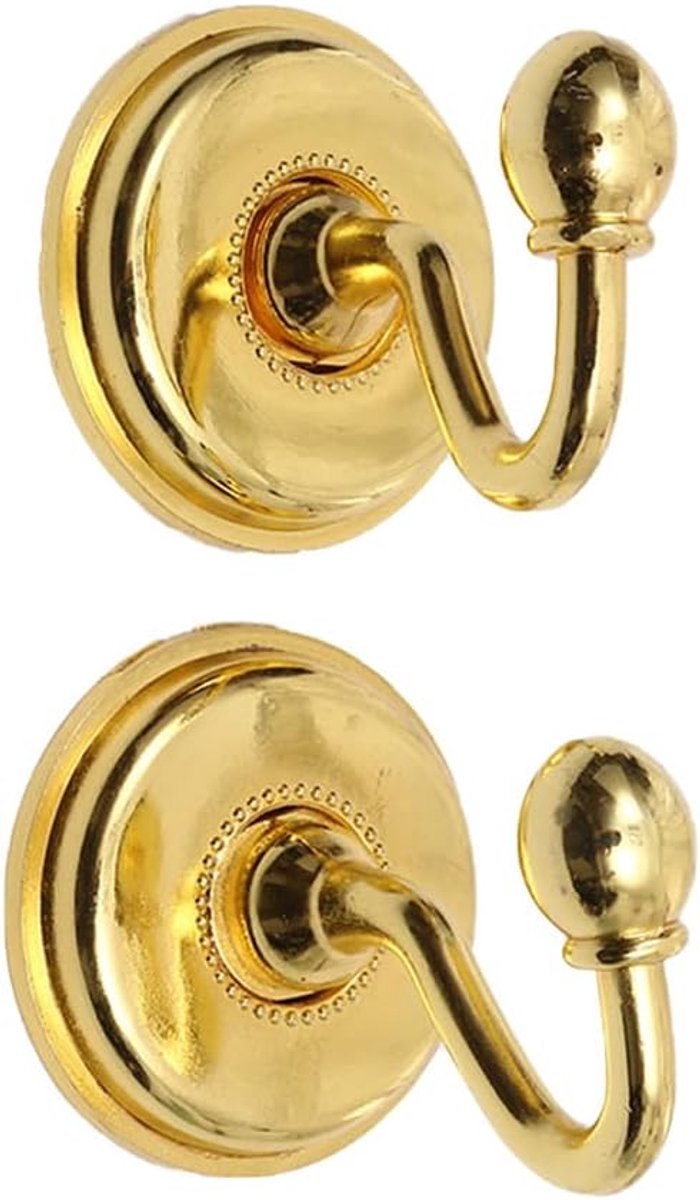 2 stuks gordijnbinderhaken met schroeven, vintage legering