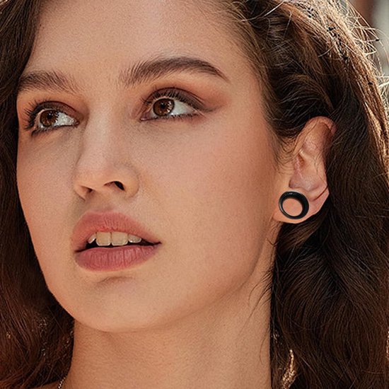 Tunnels, Zachte Siliconen Flexibele Vlees Tunnels Dubbel Uitlopende Oor Brancards Oor Meters Plugs Expander Piercing Sieraden Unisex, 4/5/6/8/10/12/14/16/18/20mm — afbeelding 5