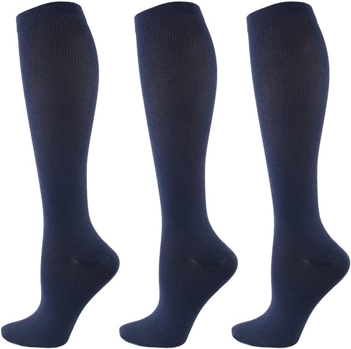 Sokken 15-20 mmHg (3-Pack) - Medische Drukklasse voor Sport, Zwangerschap & Reizen - Professionele Zorgsokken voor Atleten, Verpleegkundigen en Dagelijks Gebruik