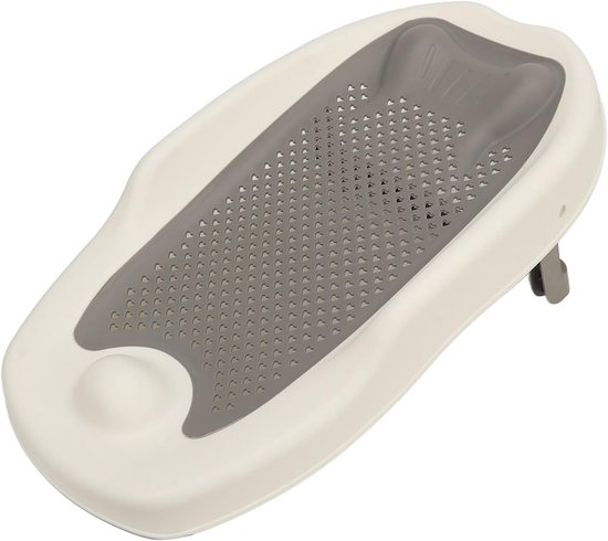 Babybadje Ondersteuning - Babybadhouder Ligbad - Baby Veilig Baden - Ergonomisch Hartvormig - 55 x 31 x 8 cm - Grijs — afbeelding 4