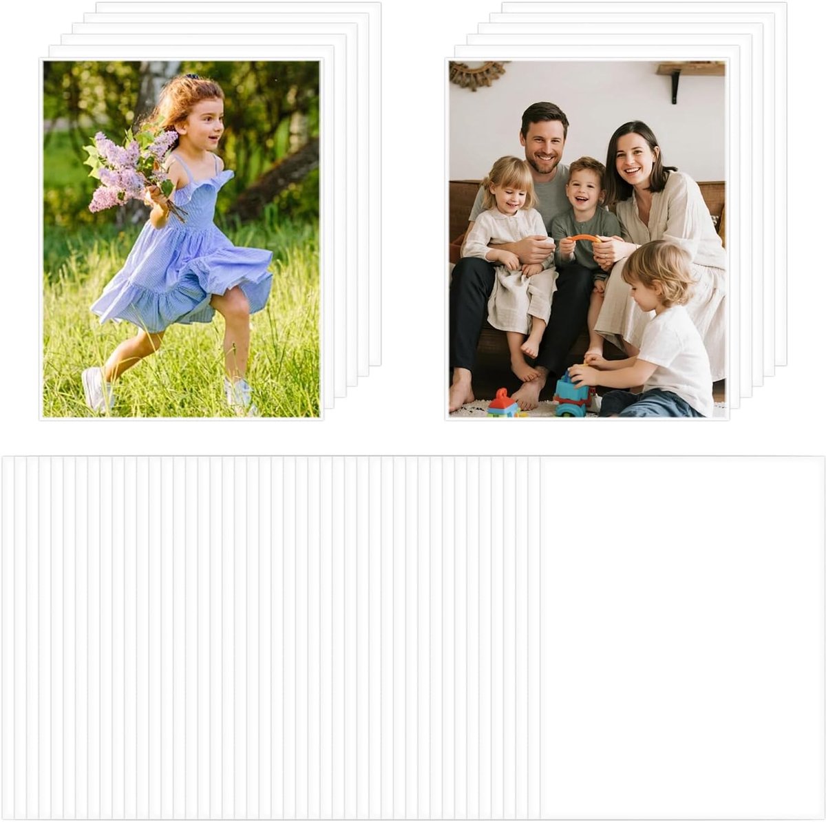 100 stuks transparante hoesjes, fotohoezen, transparante folies, kaarten- en fotohoezen, A6, transparante beschermhoes voor foto's, handtekeningen, ansichtkaarten