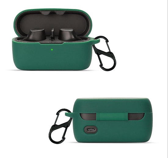 Beschermhoes voor Jabra Evolve 2 Buds, ultradun, siliconen, schokbestendig, draagbaar, zwart — afbeelding 5
