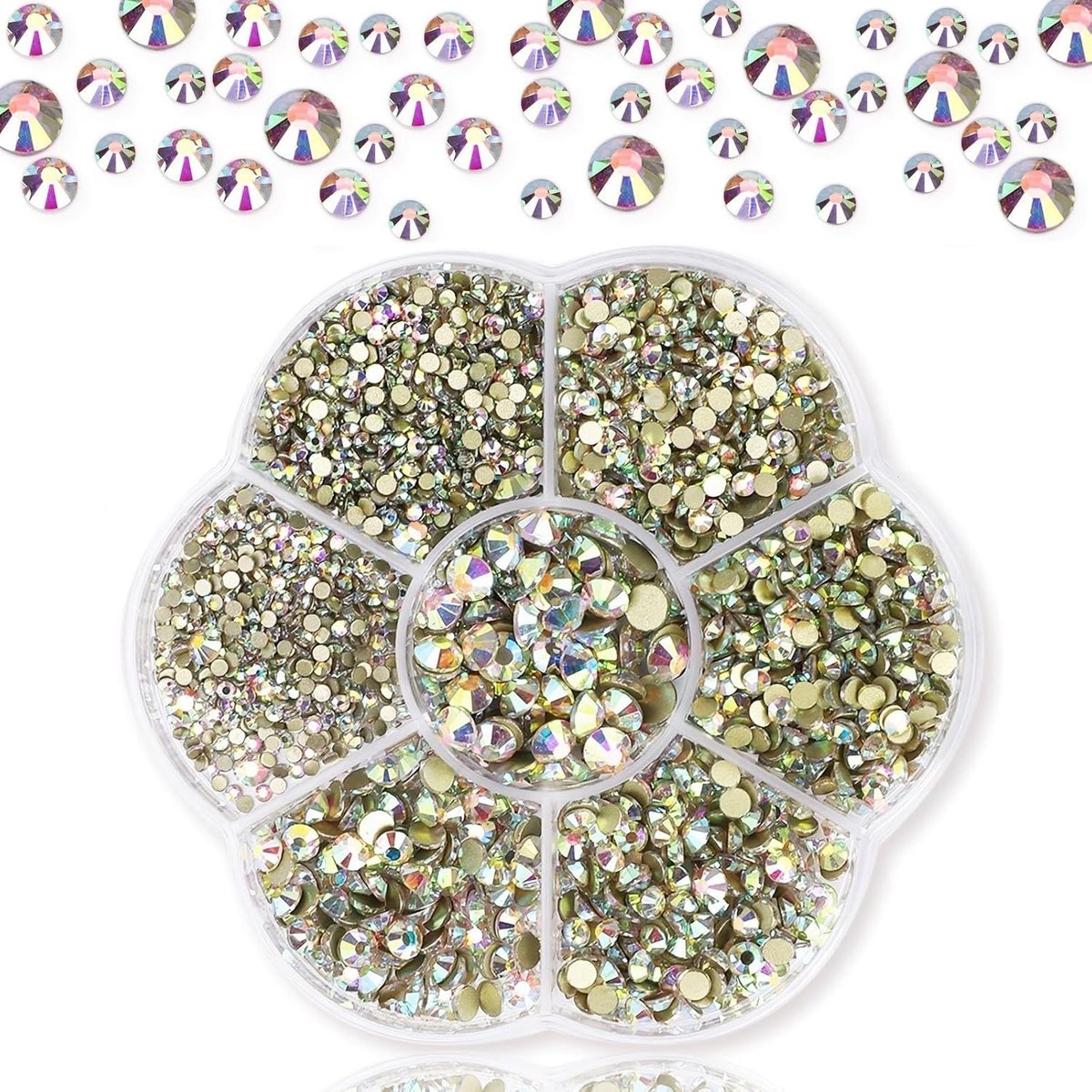 strass- en kristallen steentjes voor textiel, gemengde maten 1,5-4,8 mm, glitter- en kristalstenen om te plakken, voor kleding en schoenen, doe-het-zelf