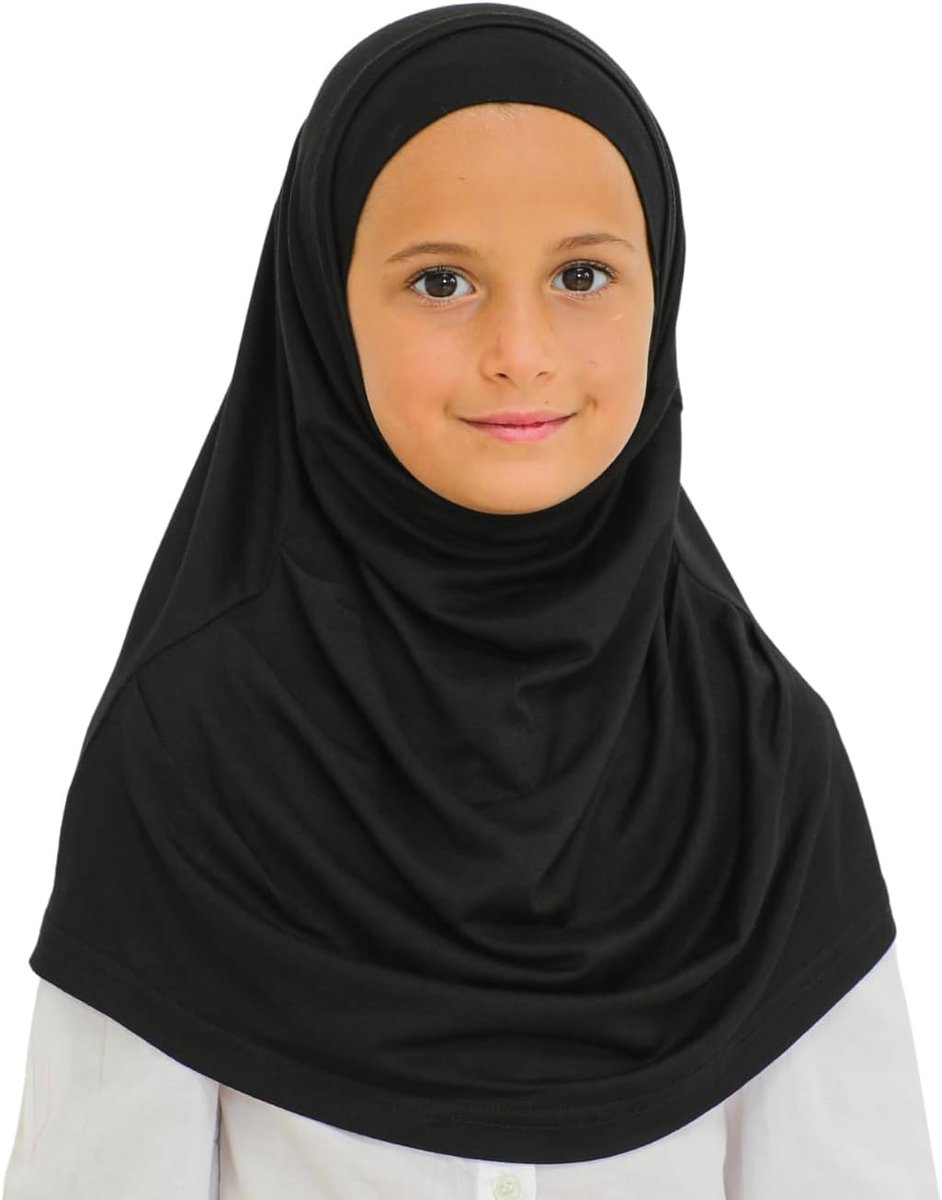Gemakkelijk te dragen hijab voor meisjes, moslimsjaal voor kinderen, instant hijabs voor vrouwen, viscose kindersjaals voor Ramadan Eid