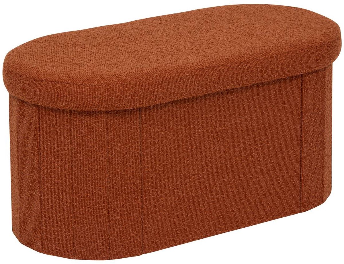 Pouf Fink ovale pliable 38x76cm ambre