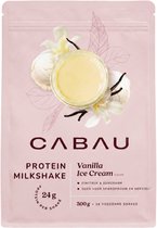 Cabau – Protein Milkshake – Vanilla Ice Cream – Romige Eiwitshake met 24 g Eiwit & Slechts 115 Kcal – Ondersteunt Spiergroei, Spierherstel & Vetverbranding – Gezonde Shake voor Vrouwen – Snel & Makkelijk te Bereiden – 500 g (16 Shakes)