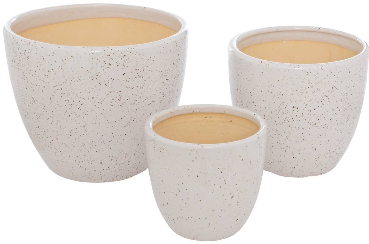 Lot de 3 pots "Vena" céramique D29cm
