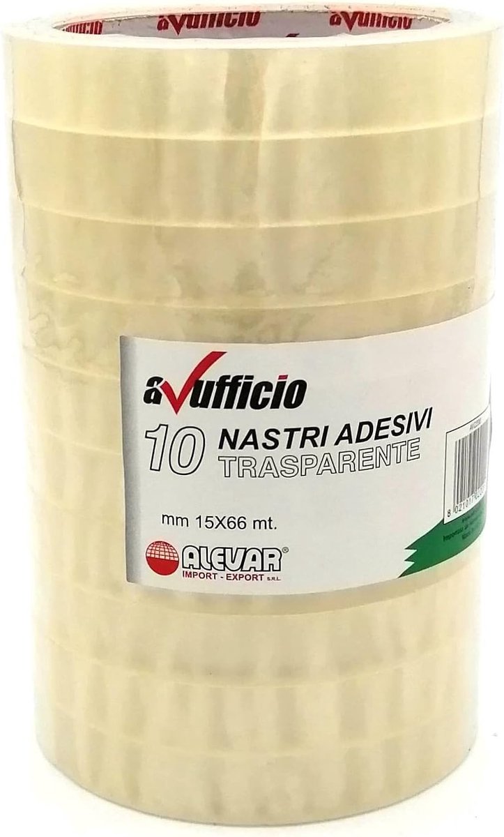 Alevar Plakband, transparant, 15 x 66 mm, verpakking met 10 stuks - ShopVlot