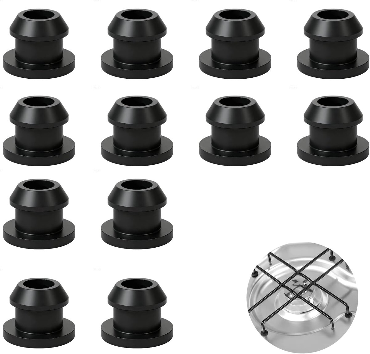 Pack of 12 Rubber Feeters, Rubber Feet, Motorhome Cooker Rubber Feet, High Quality Rubber Feet, Heat Resistant and - ShopVlot