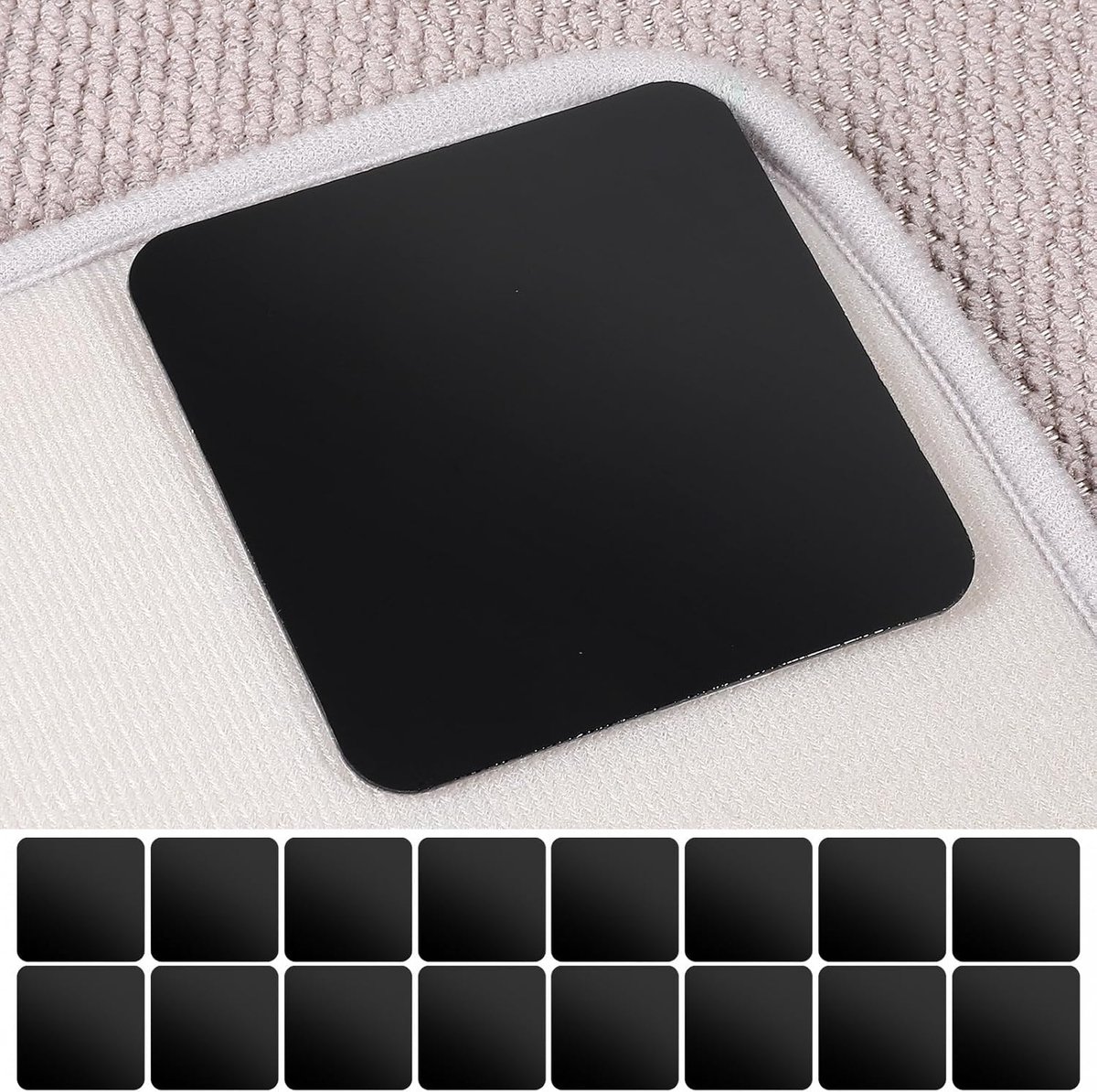 Tapijt antislipmat 3 inch - 16 stuks herbruikbaar - PU materiaal - Voor hardhouten vloeren - ShopVlot
