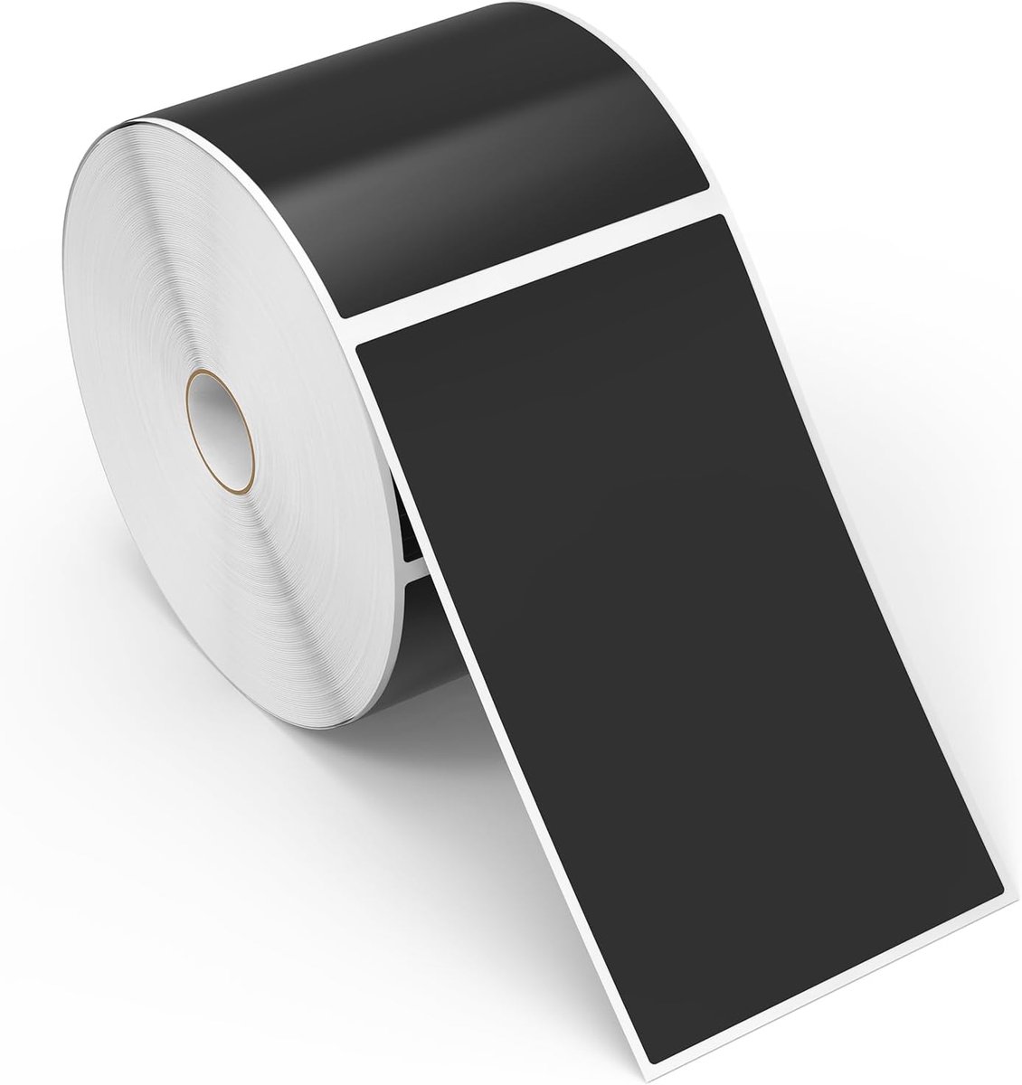 SnelShoppen - 500 Stuks Zwarte Zelfklevende Labels Verwijderbaar 12,7 × 7,5 cm Rechthoekig, Rollend voor Verhuizing, Organisatie en Labelen