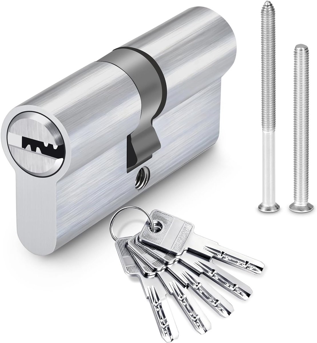 Cylinder lock 35/35, armoured door cylinder 70 mm with 5 keys, suitable for front doors and security doors, armored - ShopVlot