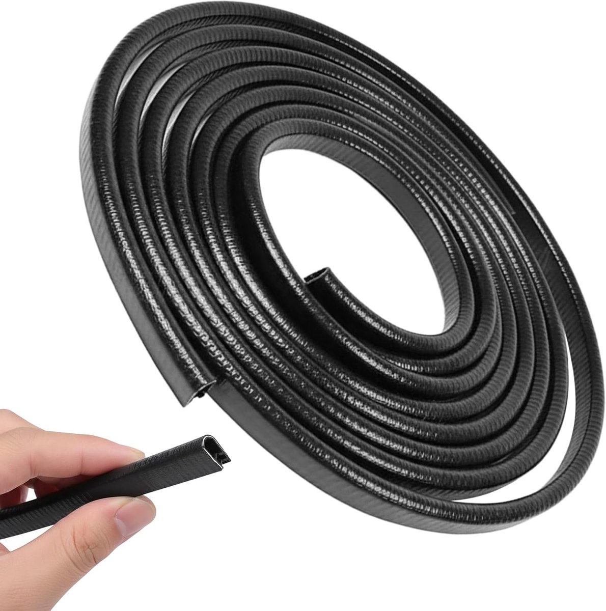 SnelShoppen - U-vormige Randbescherming voor Plaat 10 m, Klembereik 1-2 mm, Rubber Profiel, Deur Randbescherming, Auto, Voor Meeste Auto's, Scheepsbou