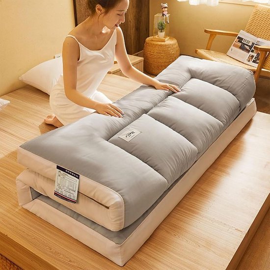 Japanse Futon Matras - Vloermatras Tatami - Comfortabel Slapen - Opvouwbaar En Draagbaar - 180 x 200cm - E — afbeelding 4