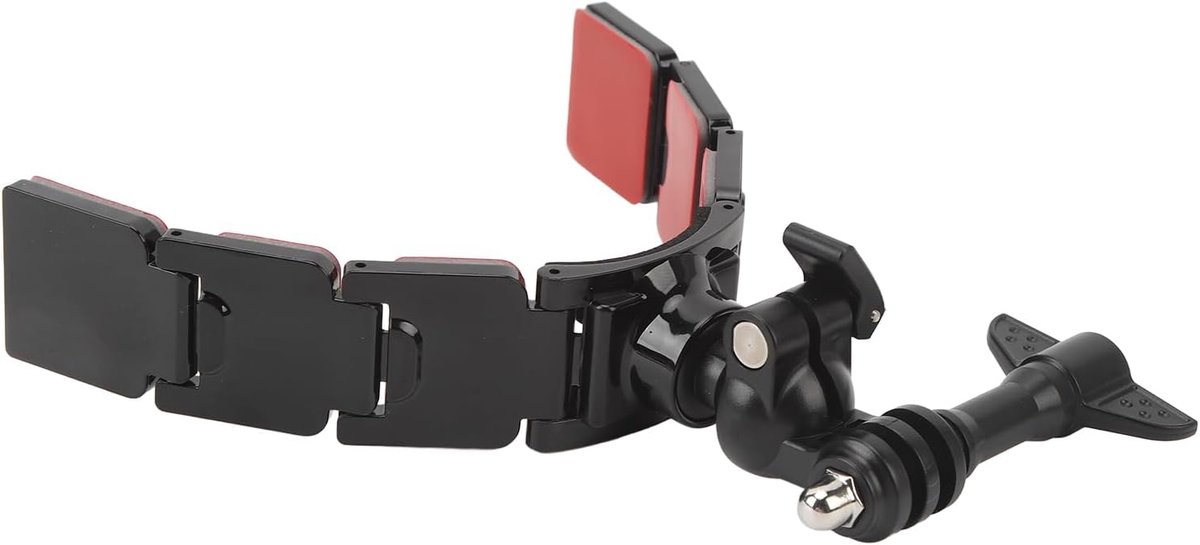 Motorcycle Helmet Chin Holder, 3 Sections Detachable Double Sided Double Sided 360 Degree Rotation for Action Camera - ShopVlot