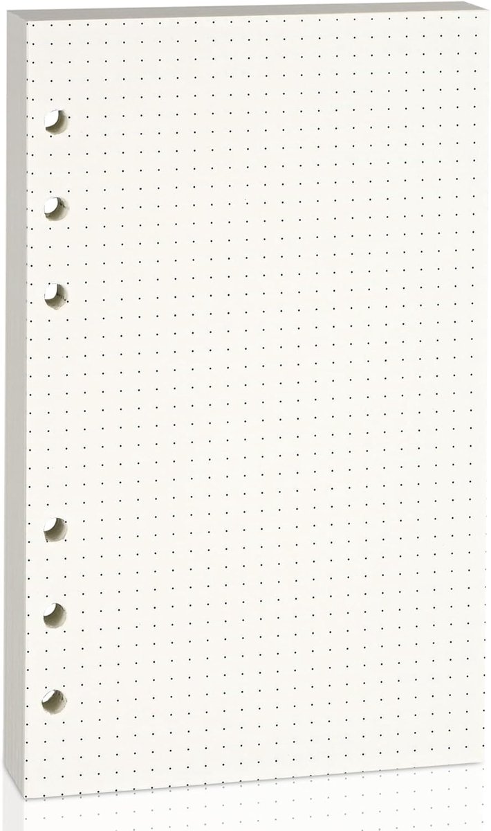 SnelShoppen - A6 6 Gaatjes Losbladig Papier voor Notitieboek, Planners, College Notities, Dagboek, Planning en Studeren - Ring Papier met Puntenlijn v