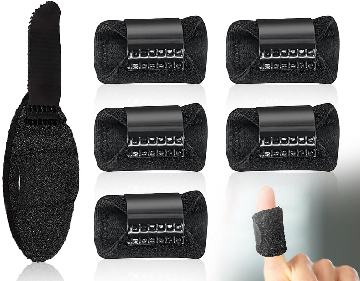 SnelShoppen - Pack van 5 Vingersteunen, Vingerbeschermers, Stapelbare Vingerortheses, Duimrails voor Indexvinger, Middelvinger, Ringvinger, Kleine Vin