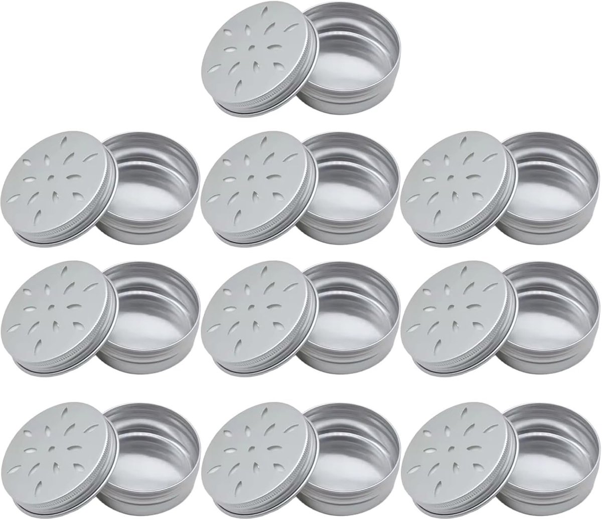 10 Pcs Hollow Aluminium Box, 60ml, 68 x 25mm, Odor Training Boxes for Dogs, Training Dog Odor Nose Odor Container - ShopVlot