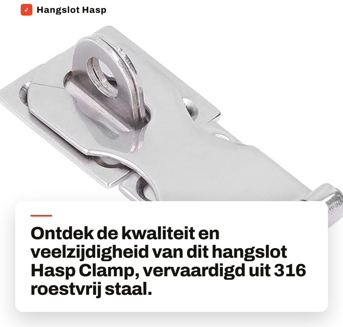 Dailygoods- Hangslot 316 Roestvrij Staal - Opvouwbaar Ontwerp - Duurzaam - Meerdere