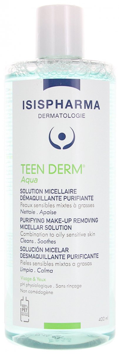 Isispharma Teen Derm Aqua Zuiverende Micellaire Reinigingsoplossing 400 ml