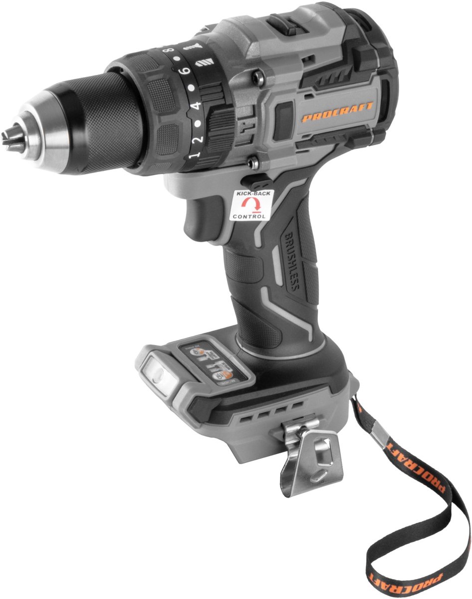 Procraft Industrial CD20B-BB accuboormachine 20 V 150 Nm borstelloos Solo - zonder accu, zonder oplader