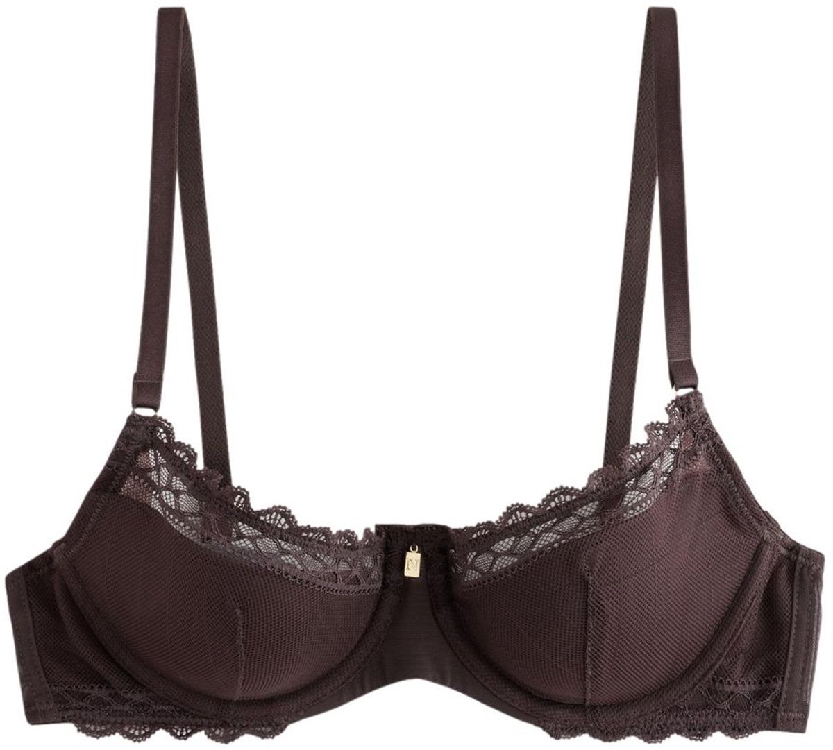 Next Dames - Gladde kanten balkonbeha met vulling - Bruin Chocolate Brown
